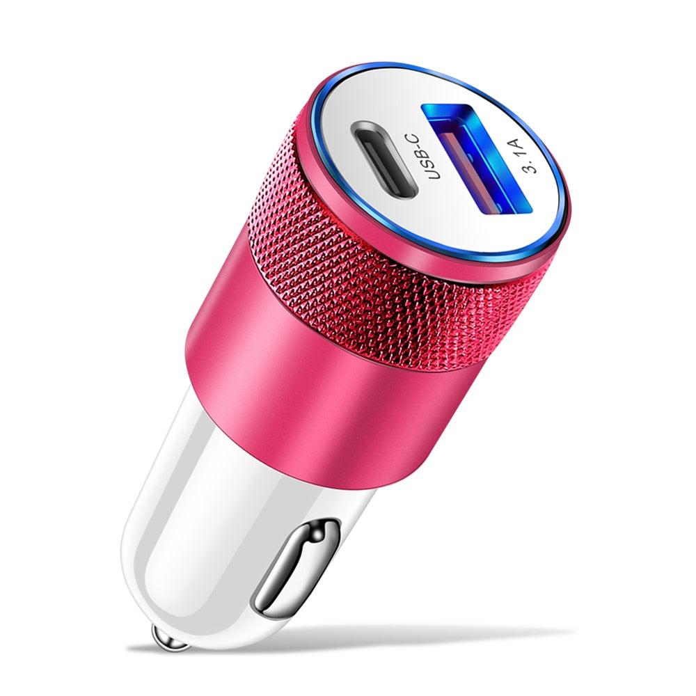 70W PD Car Charger USB Type C Fast Charging Car Phone Adapter for iPhone 14 13 12 Xiaomi Huawei Samsung S21 S22 Quick Charge