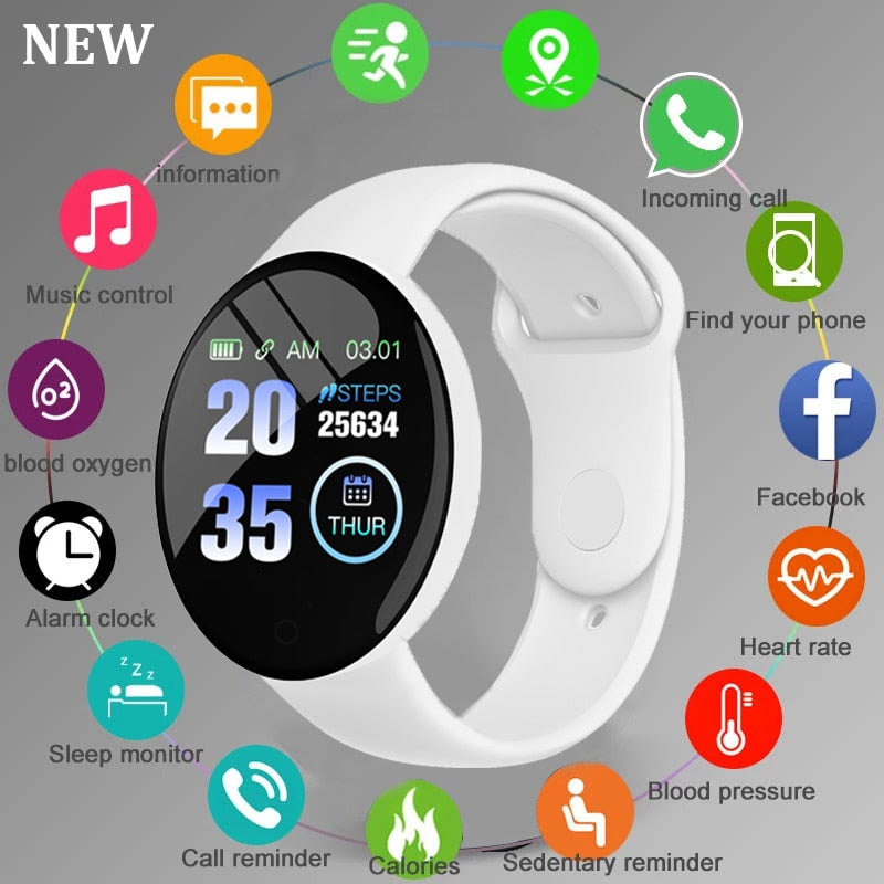 Smart Watch Men Women Bluetooth Fitness Tracker Sport Bracelet Heart Rate Blood Pressure Kids Smartwatch for IOS Android