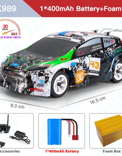 Load image into Gallery viewer, WLtoys 1/28 284131 K989 RC Car 2.4G Remote Control 4WD Offroad Race Car 30KM/H High Speed Competition Drifting Child Toys Gift
