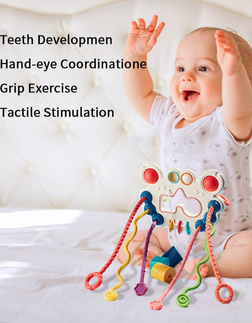 Load image into Gallery viewer, Sensory Development Baby Toys Pull String Finger Grasp Training Early Learning Education Toys Teething Toy 1-3Y
