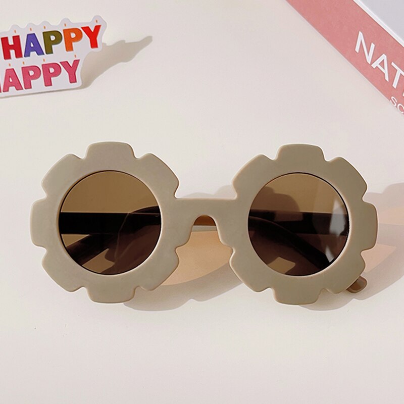 New Kids Sunglasses Children Round Flower Sunglasses Girls Boys Baby Sport Shades Glasses UV400 Outdoor Sun Protection Eyewear