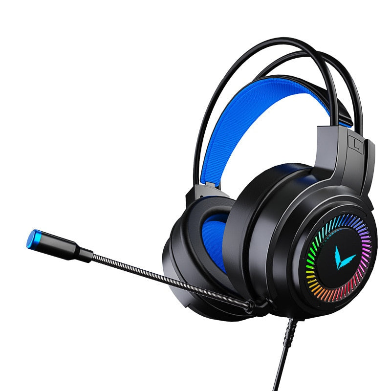 Computer Headphone Head-Mounted E-Sports Games 7.1 Channel Wired Headset Headset with Microphone