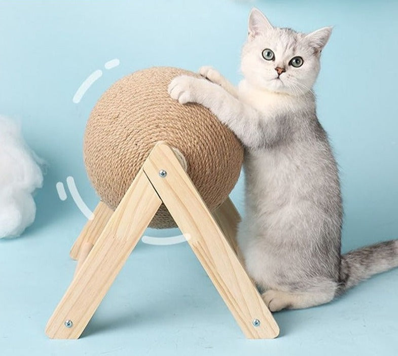 Cat Scratcher Ball Cat Toys Kitten Sisal Rope Ball Board Grinding Paws Toy Cats Scratcher Wear-resistant Pet Cat Accessories