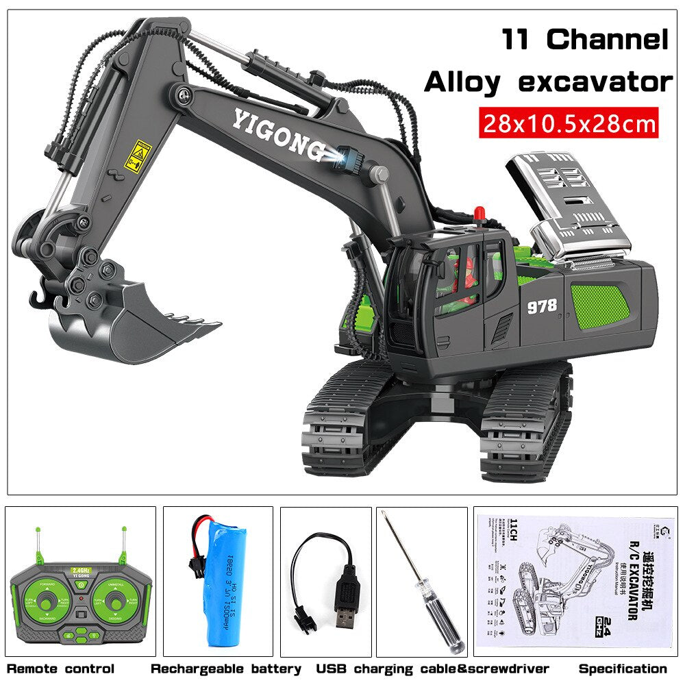 RC Excavator 2.4G Cars Trucks Engineering Vehicle 1:20 RC Crawler Truck Bulldozer Toys for Boys RC Car Dump Truck Children Gifts