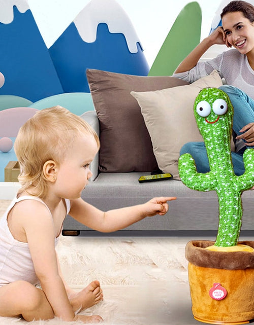 Load image into Gallery viewer, Dancing Cactus Toy Repeat Talking USB Charging Can Sing Record Cactus Bailarín Dansant Kids Education Toys Birthday Present
