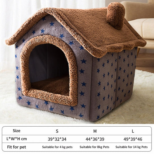 Load image into Gallery viewer, Soft Winter Cat Bed Deep Sleep House Dog Cat House Removable Cushion Enclosed Pet Bed For Cats Kittens Puppy Cama Gato Supplies
