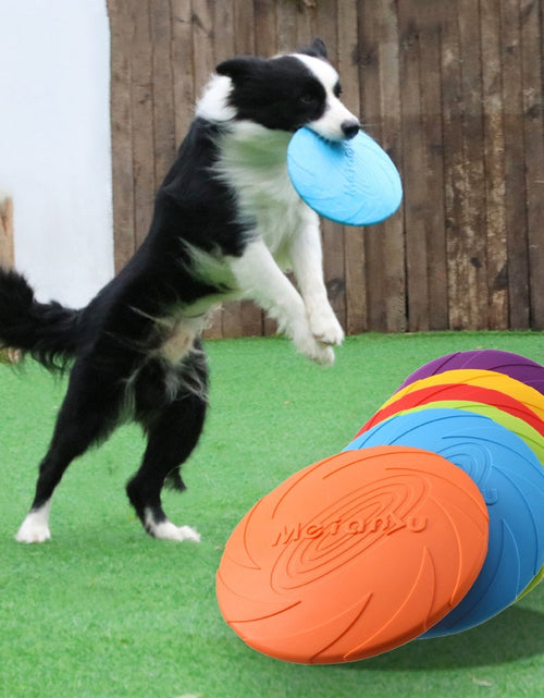 Load image into Gallery viewer, Pet Dog Flying Disk Toy Silicone Material Environmentally Friendly Anti-Chew Dog Puppy Interactive Training Pet Supplies
