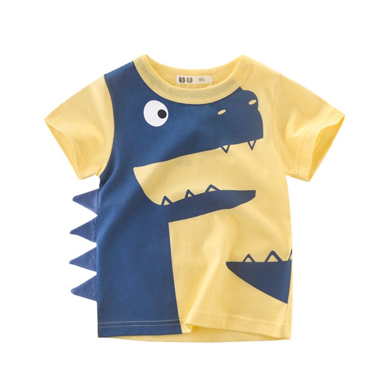 Baby Boy  Summer T-Shirts Kids Toddler Children Cartoon Animals Shark Dinosaur Print Cotton Tee Tops Clothes