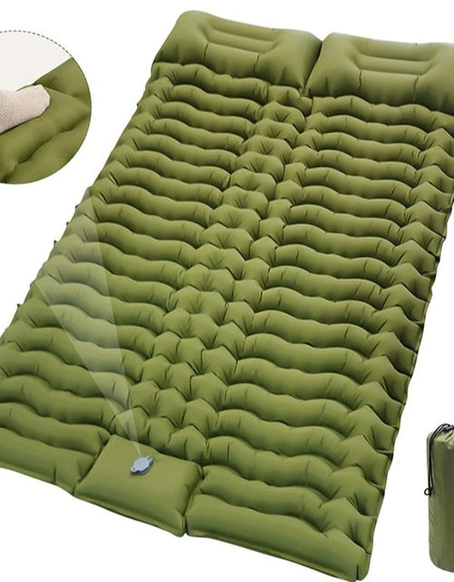 Load image into Gallery viewer, Double Sleeping Pad for Camping Self-Inflating Mat Sleeping Mattress with Pillow for Hiking Outdoor 2 Persons Travel Bed Air Mat
