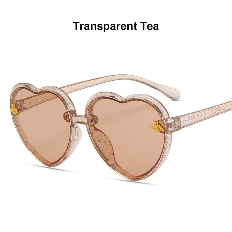 2022 Fashion Brand Heart Sunglasses Children Retro Cute Pink Cartoon Sun Glasses Frame Girls Boys Baby Sunglasses UV400 Eyewear