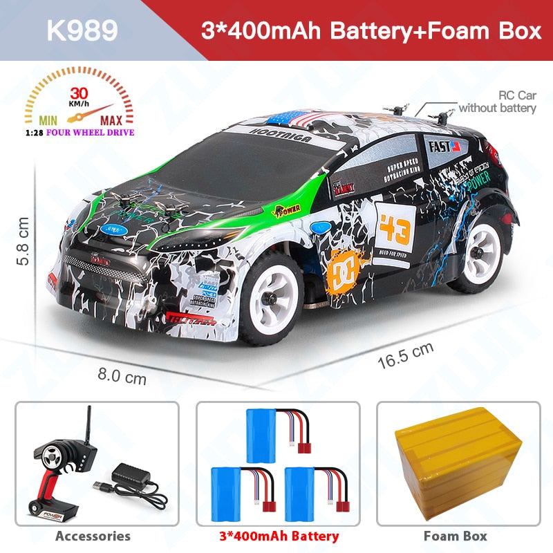 WLtoys 1/28 284131 K989 RC Car 2.4G Remote Control 4WD Offroad Race Car 30KM/H High Speed Competition Drifting Child Toys Gift