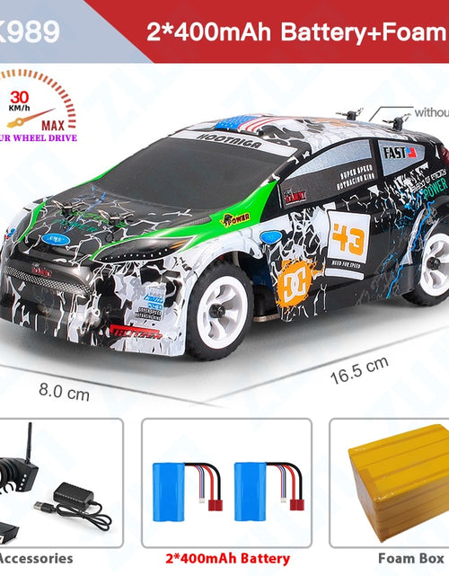 Load image into Gallery viewer, WLtoys 1/28 284131 K989 RC Car 2.4G Remote Control 4WD Offroad Race Car 30KM/H High Speed Competition Drifting Child Toys Gift
