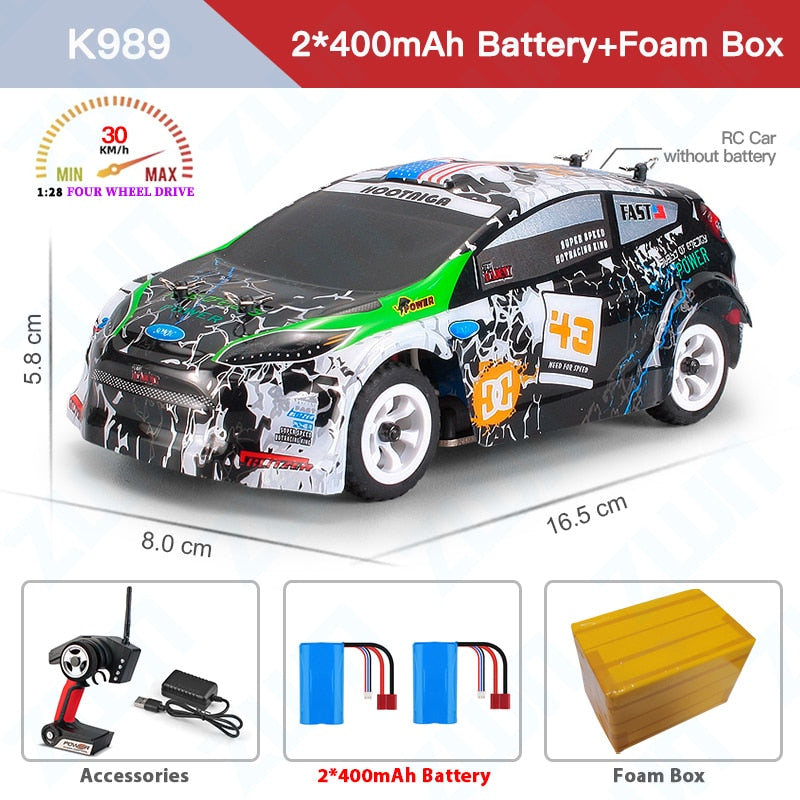 WLtoys 1/28 284131 K989 RC Car 2.4G Remote Control 4WD Offroad Race Car 30KM/H High Speed Competition Drifting Child Toys Gift