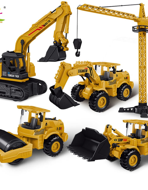 Load image into Gallery viewer, Engineering Plastic Inertia Car City Construction Excavator Crane Dump Truck Classic Vehicle Toys For Children
