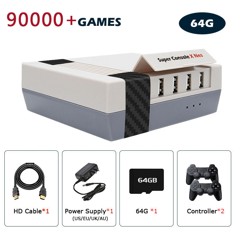 Retro Super Console X NES Video Game Console HD Output Built-in 90000 Retro Games 60 Emulators For PSP/PS1/SNES/NES/N64/MAME