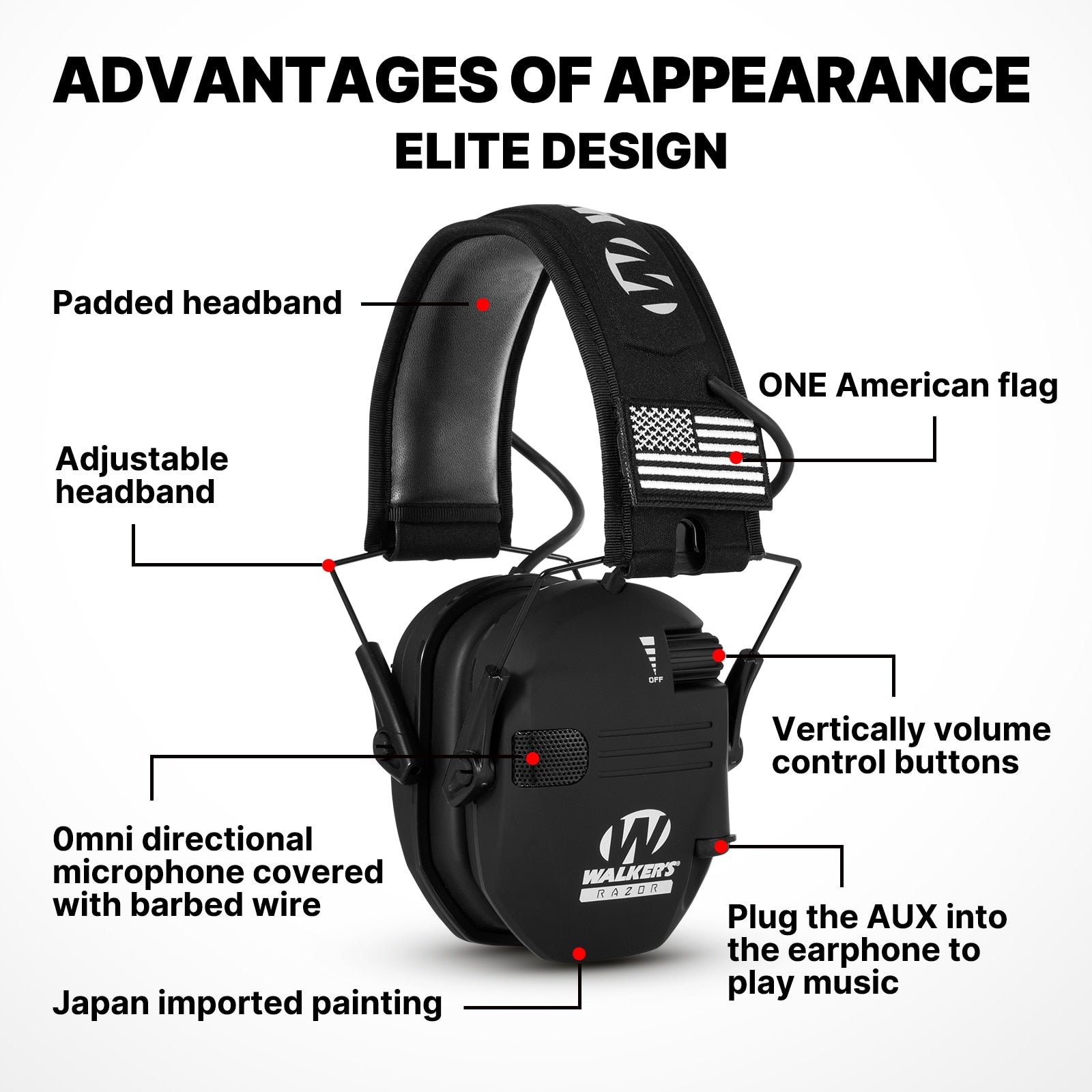 Headphones for Shooting Electronic Hearing protection Ear protect Noise Reduction active hunting headphone