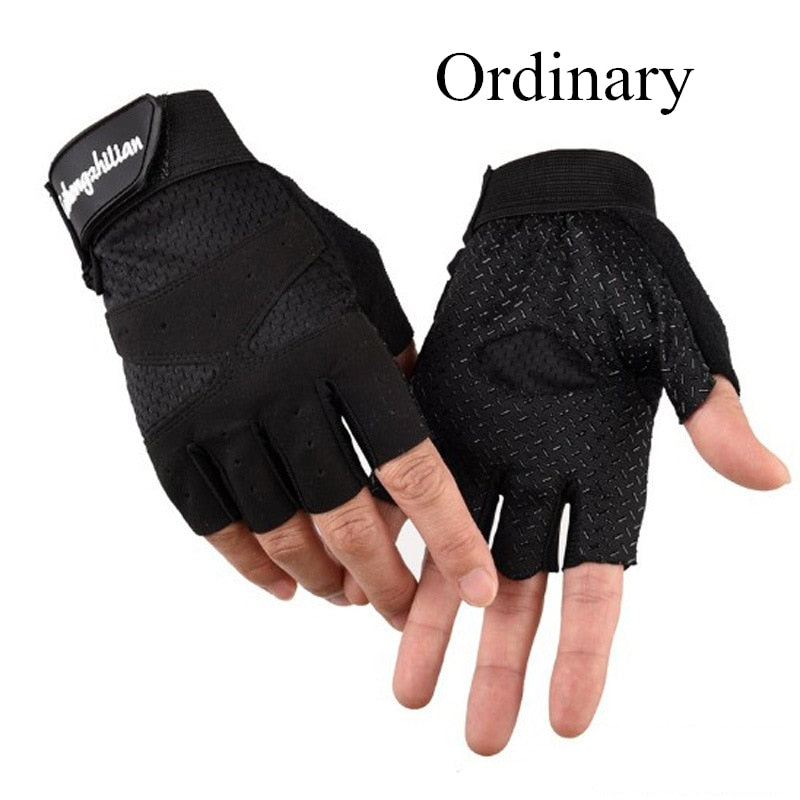 Women Cycling Sports Gloves Highway Mountain Bike Bicycle Thickening Anti-slip Shockproof Gel Pad Bicycle MTB Half Finger Glove