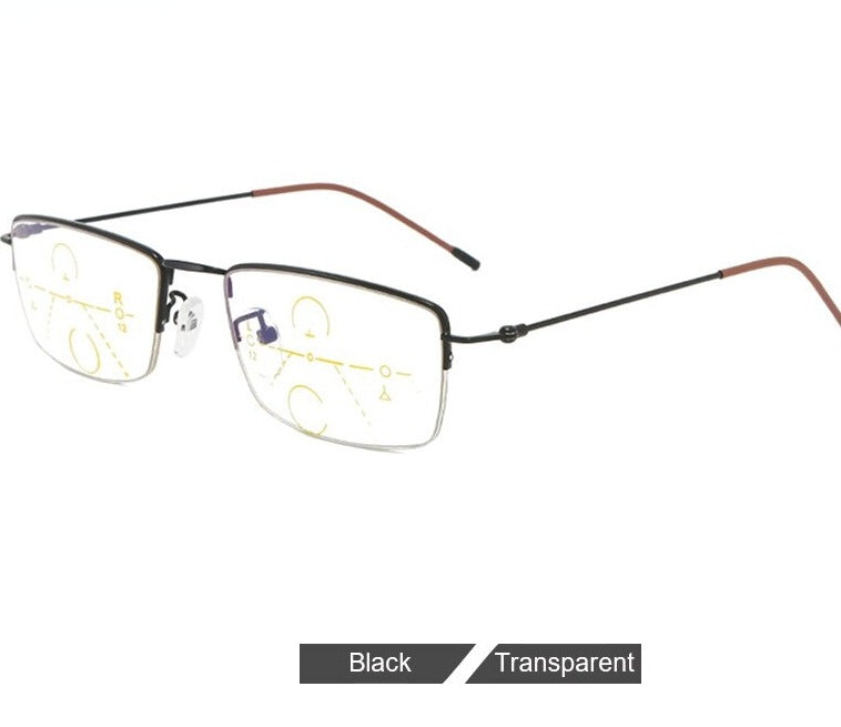 Ultra Light Anti Blue Light Reading Glasses Men Progressive Multifocal Looking Far And Near Eyeglasses Elderly Business Glasses