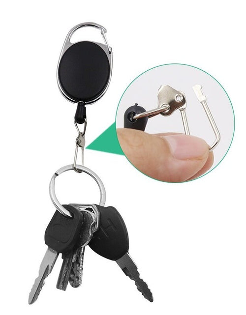 Load image into Gallery viewer, 1-4pcs Retractable Key Chain Reel Badge Holder with Quick Release Spring Clip
