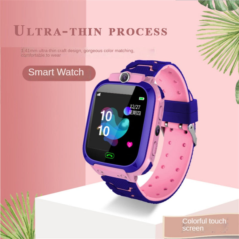 Kids Smart Watch 2022 New SOS Smartwatch For Children Sim Card LBS Location Photo Waterproof Gift For Boys and Girls IOS Android