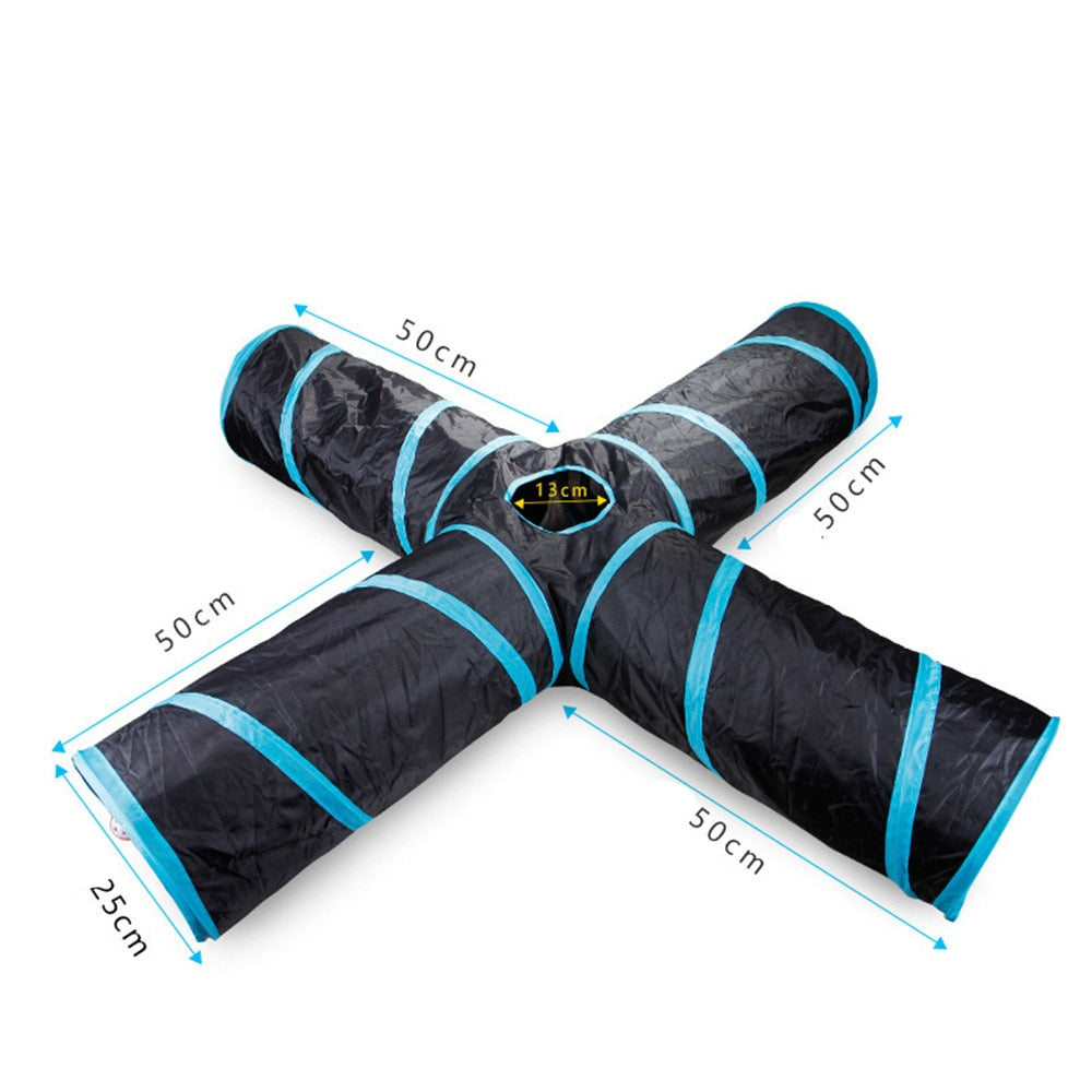 Cats Tunnel Foldable Pet Cat Toys Kitty Pet Training Interactive Fun Toy Tunnel Bored For Puppy Kitten Rabbit Play Tunnel Tube