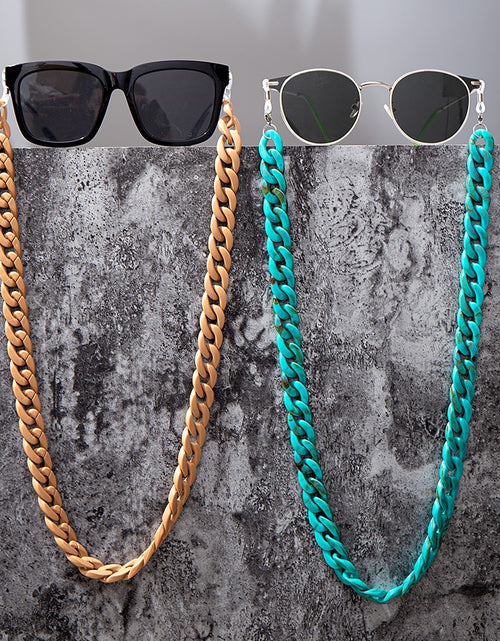 Load image into Gallery viewer, Acrylic Reading Glasses Chain Women Anti Slip Amber Leopard Color Sunglasses Chain Mask Strap Neck Lanyard Accessories
