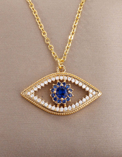 Load image into Gallery viewer, Turkish Evil Eye Pendant Necklace for Women Gold Plated Stainless Steel Necklaces 2023 Trending Choker Lucky Aesthetic Jewelry
