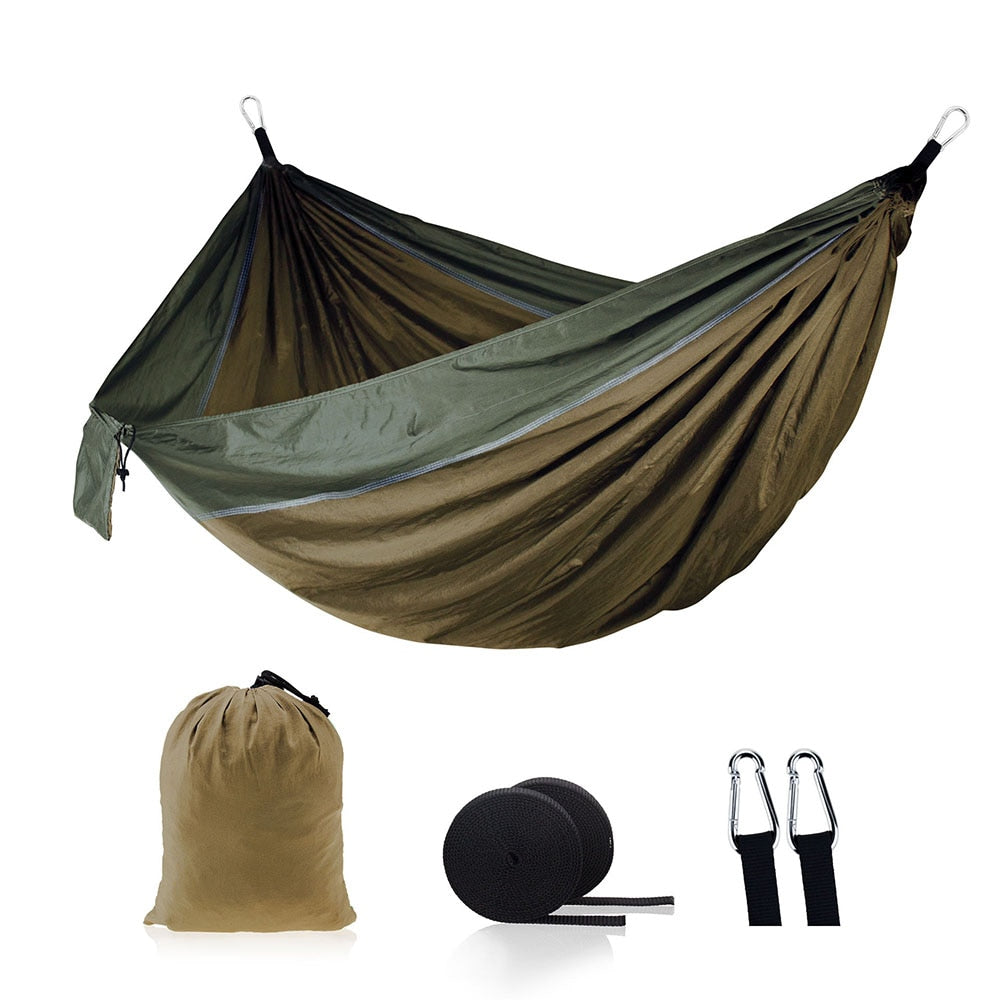 86x35inch Outdoor Single Camping Hammock High Quality Portable Lightweight Parachute Hammocks for Park Travel Adventure Patio