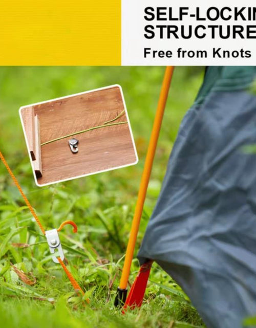 Load image into Gallery viewer, Knot Easy Tighten Rope Kit For Camping Automatic Lock Hook Self-locking Free tent accessories  camping accessories
