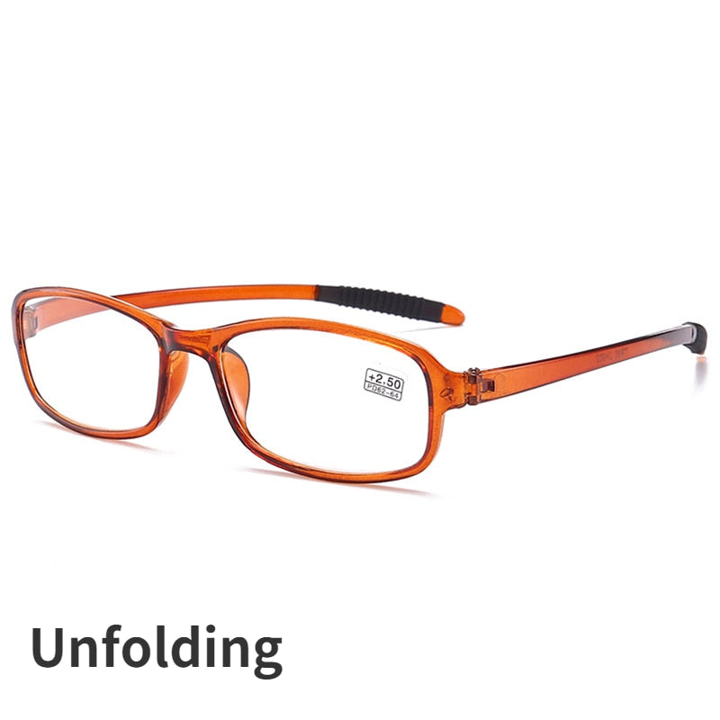 Men Women Folding Reading Glasses with Box Fashion Design Computer Glasses Unisex Presbyopia Prescription Eyewear with Diopter