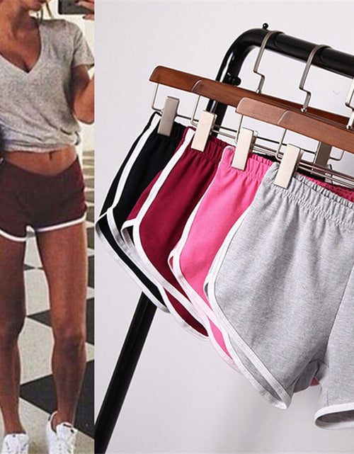 Load image into Gallery viewer, Women Sports Shorts Short Pants Gym Workout Stretch Waist Casual Waistband Running Jogging Short Size S-XXL
