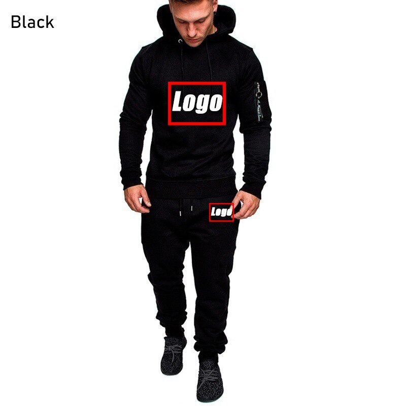 Tracksuit Military Hoodie 2 Pieces Sets Costom Your Logo Camouflage Muscle Man Autumn Winter Tactical Sweat Jacket Pants