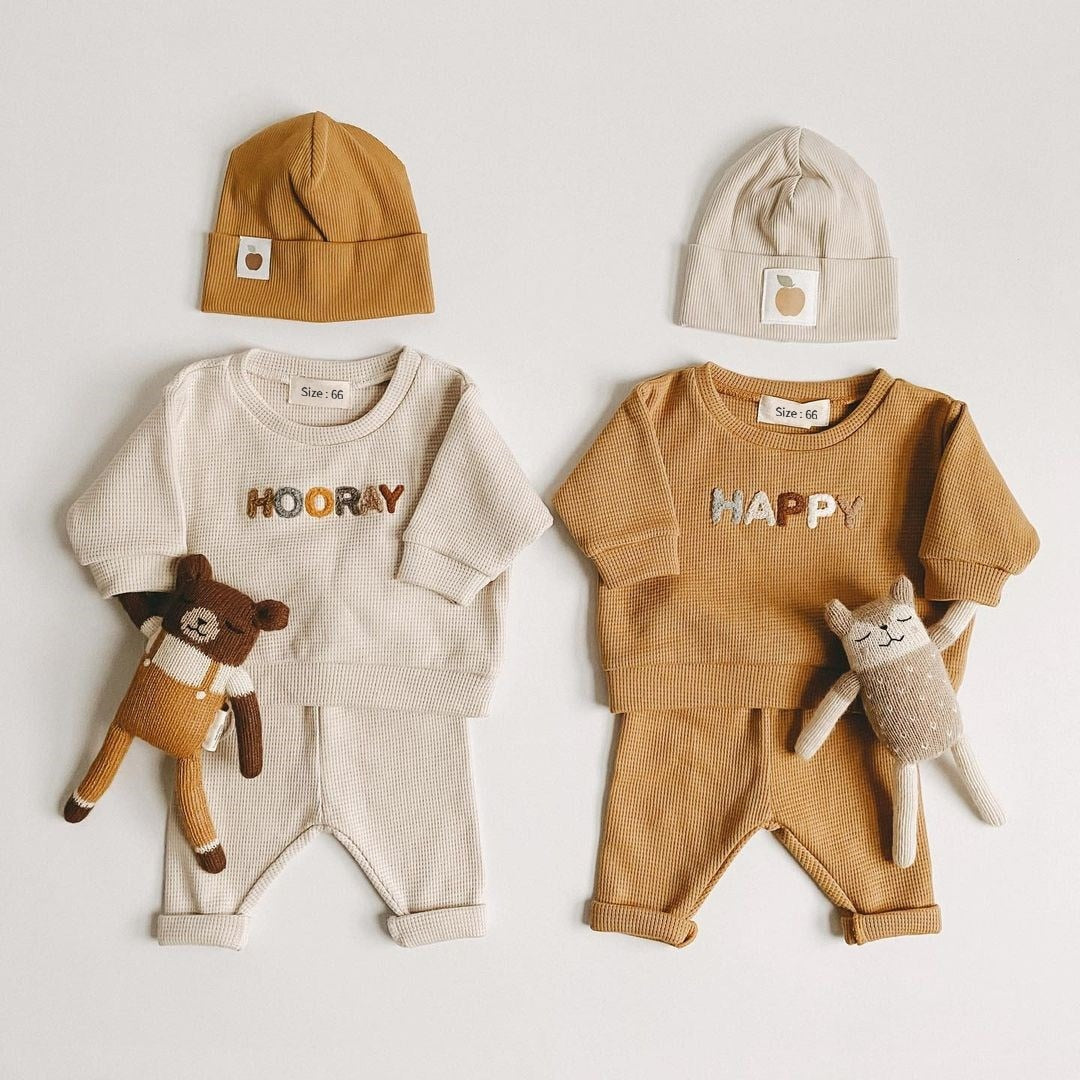 Baby Clothes Set 2023 Spring Toddler Baby Boy Girl Casual Tops + Loose Trousers 2pcs Newborn Baby Boy Clothing Outfits