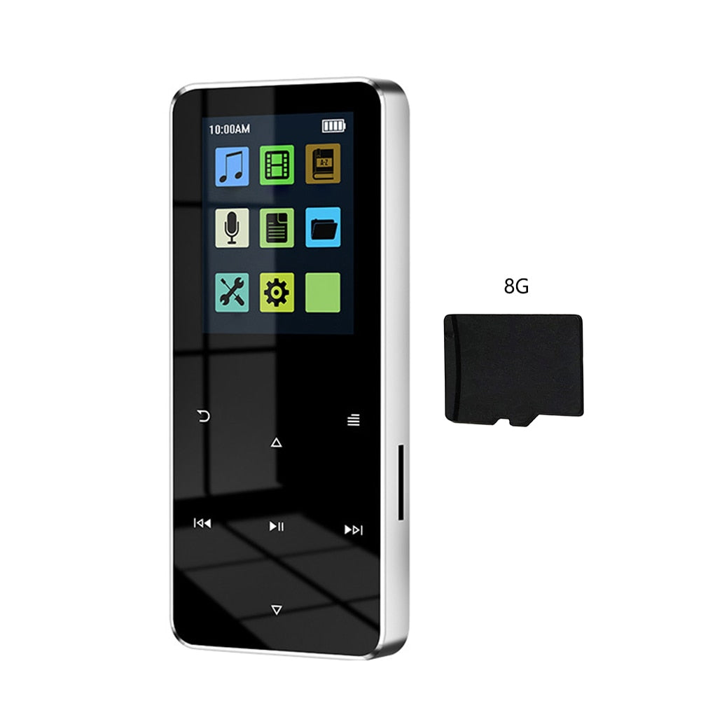 MP4 Player With Bluetooth Built-in Speaker Touch Key FM Radio Video Play E-book HIFI Metal 2.0 Inch Touch MP3 MP4 Music Player