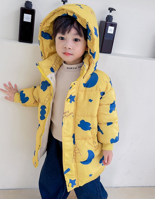 Load image into Gallery viewer, 2022 New Girls Boys Down Jacket Winter Coats Children Clothes Hooded Windbreaker Coat For Kids 2-7 Years Cotton Warm Outerwear
