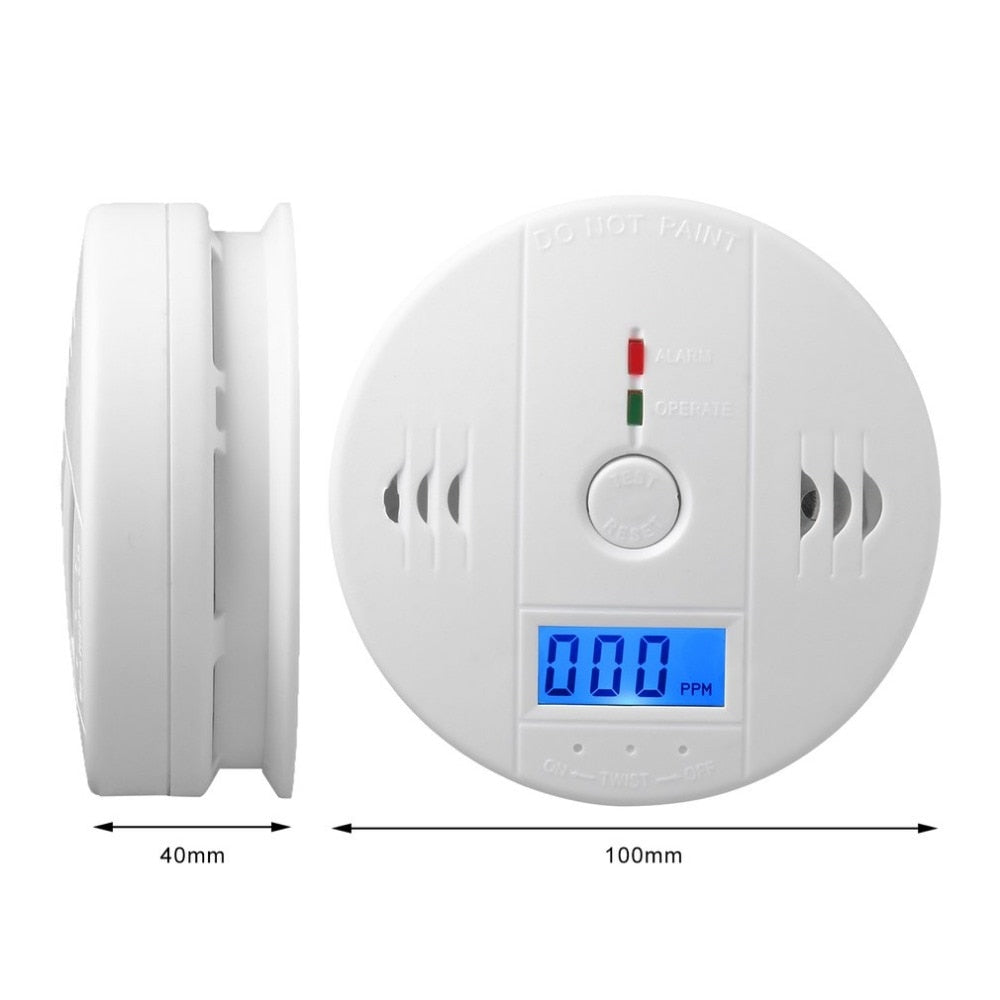 ACJ High Sensitive CO Sensor for home Wireless Carbon Monoxide Poisoning Smoke Detector Warning Alarm Detector LCD Indicator