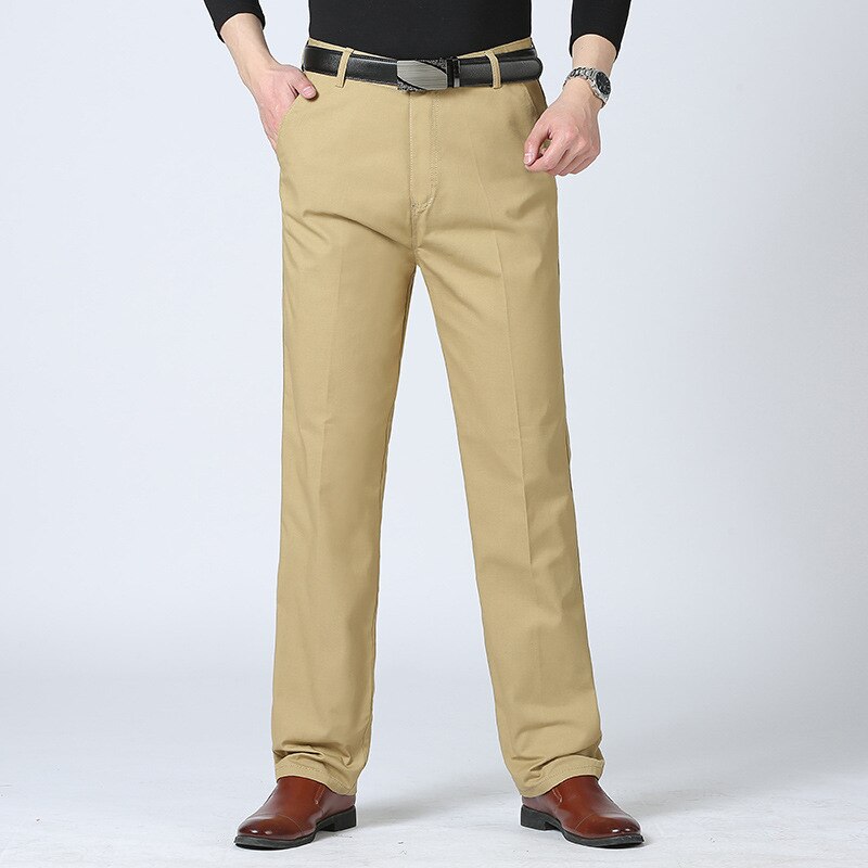 Men  Trouser Thin Middle-Aged And Elderly Casual Men Trousers High-Waist Straight-Leg Man Trousers Father