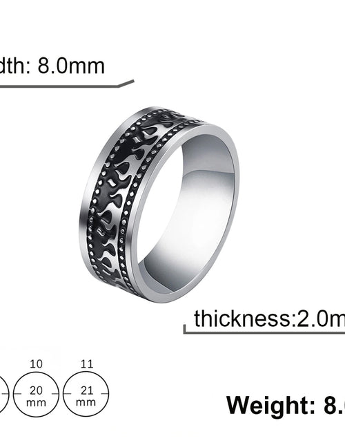 Load image into Gallery viewer, Stainless Steel Ring for Men Women 8MM Wide Geometric Casual Finger Rings 2023 Fashion Jewelry Wedding Gift for Lover
