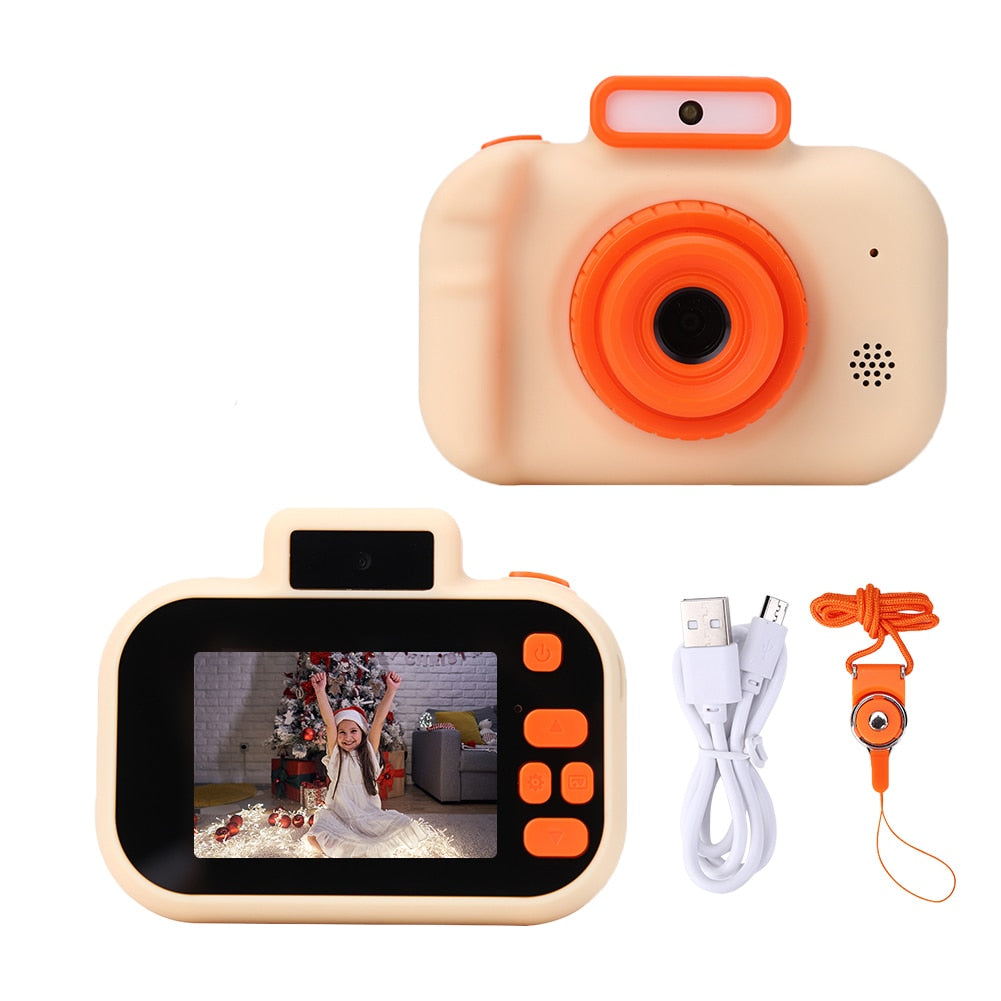 High-definition 4000W Front Rear Dual-camera 2 Inch HD IPS Screen Digital Kids Camera USB Charging with Lanyard Children&#39;s toys