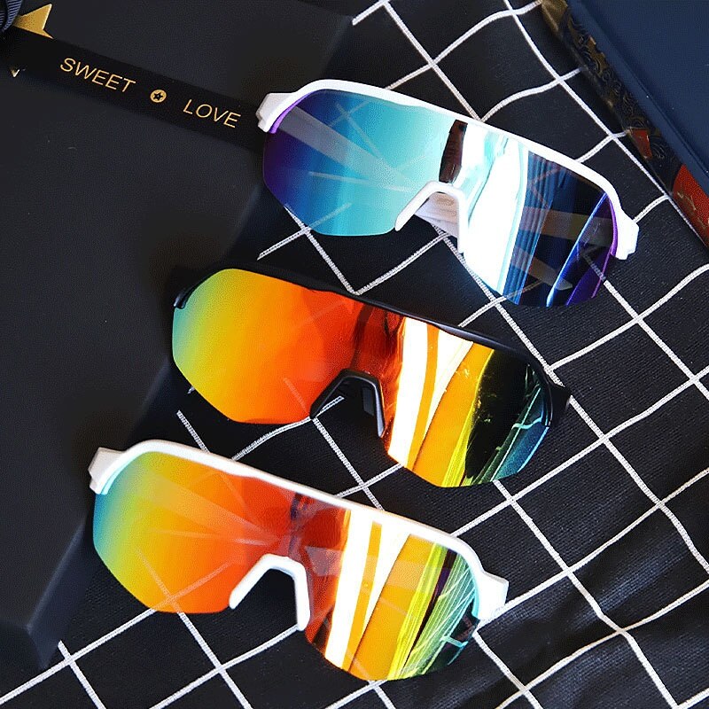 Outdoor Cycling Sports Coating Color-changing Colorful Glasses UV400 Mountain Biking Goggles Men&#39;s and Women&#39;s Sunglasses