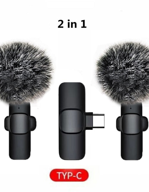 Load image into Gallery viewer, Wireless Lavalier Microphone Portable Audio Video Recording Mini Mic For iPhone Android Facebook Youtube Live Broadcast Gaming
