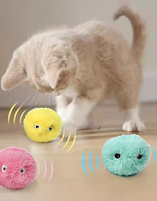 Load image into Gallery viewer, Smart Cat Toys Interactive Ball Plush Electric Catnip Training Toy Kitten Touch Sounding Pet Product Squeak Toy Ball Cat Supplie
