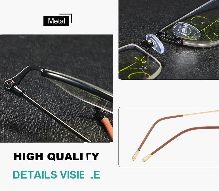 Ultra Light Anti Blue Light Reading Glasses Men Progressive Multifocal Looking Far And Near Eyeglasses Elderly Business Glasses