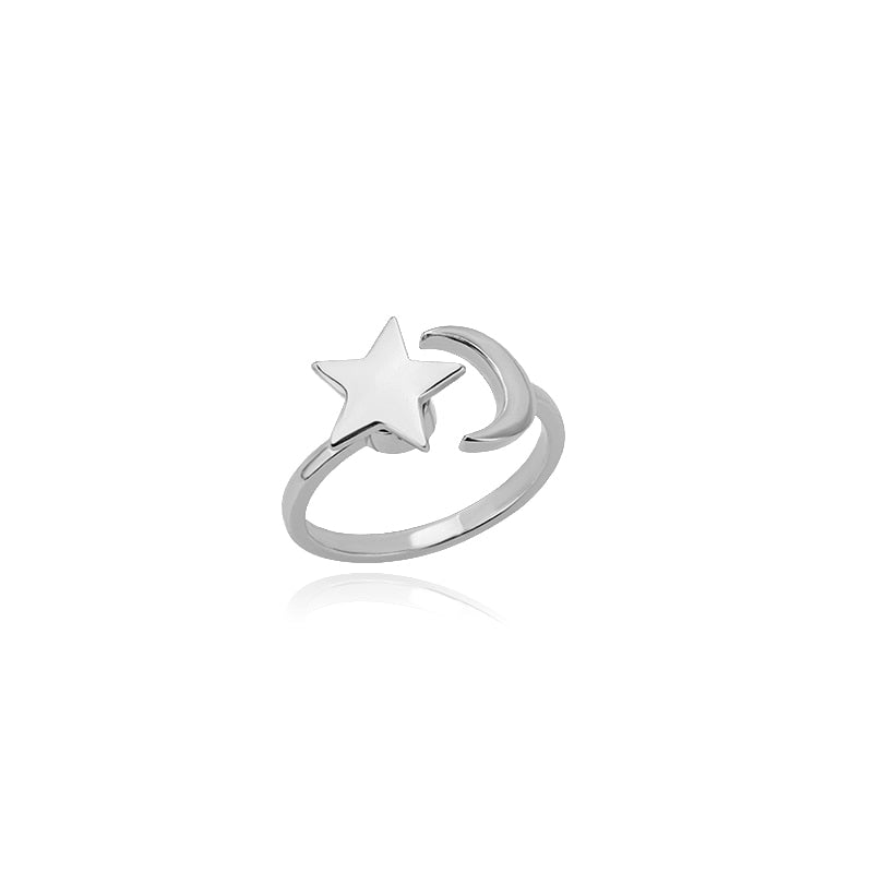 Spinner Zircon Heart Four Leaf Clover Rings For Women Stainless Steel Anti Stress Anxiety Fidget Ring Jewelry Christmas Gift