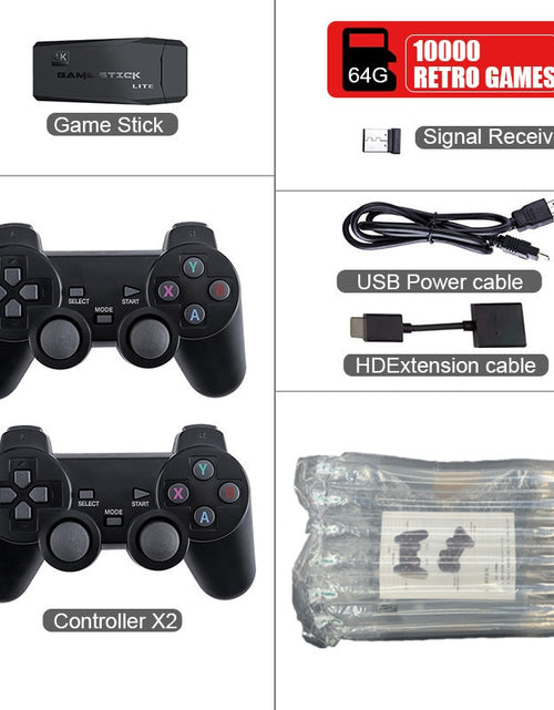 Load image into Gallery viewer, Video Game Console 2.4G Double Wireless Controller Game Stick 4K 10000 Games 64 32GB Retro Games for PS1/GBA Boy Christmas Gift
