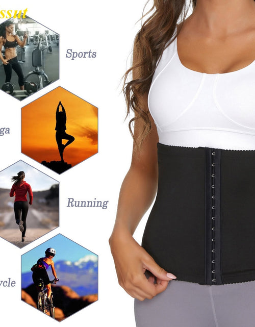 Load image into Gallery viewer, Sauna Waist Trainer for Women Hot Sweat Girdle Weight Loss Belly Belt Tummy Control Lady Body Shaper Fat Burning Workout
