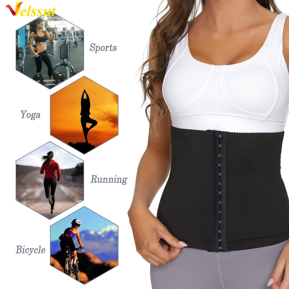 Sauna Waist Trainer for Women Hot Sweat Girdle Weight Loss Belly Belt Tummy Control Lady Body Shaper Fat Burning Workout