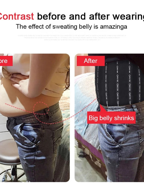 Load image into Gallery viewer, Sauna Sweat Belt Sweat To Lose Weight Woman Postpartum Waist Trainer Slimming Sheath Woman Flat Belly Fat Burning Girdle Woman
