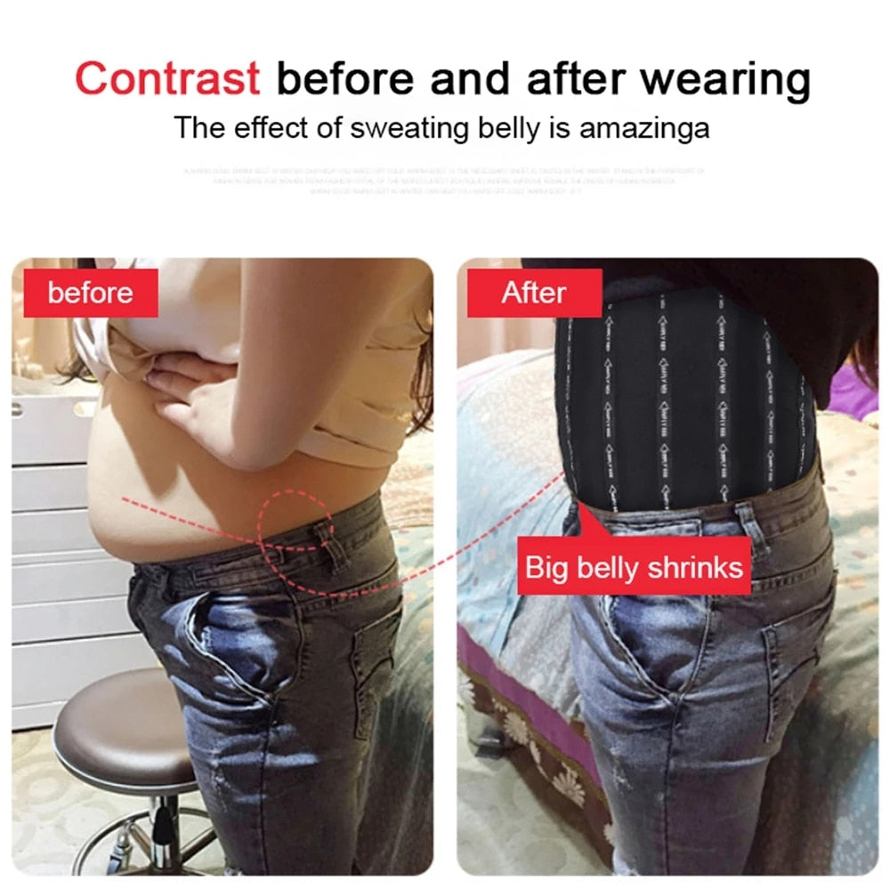 Sauna Sweat Belt Sweat To Lose Weight Woman Postpartum Waist Trainer Slimming Sheath Woman Flat Belly Fat Burning Girdle Woman