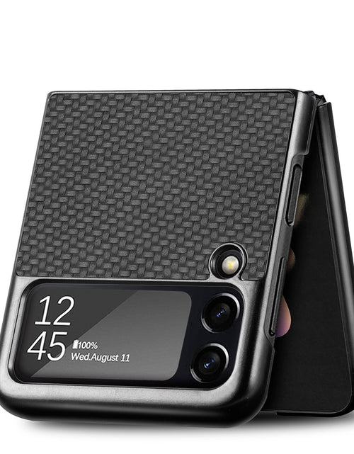 Load image into Gallery viewer, Luxury Carbon Fiber Slim Case for Samsung Galaxy Z Flip 3 4 5G Flip3 Flip4 Phone Protective Cover Coque for Samsung Z Flip 4
